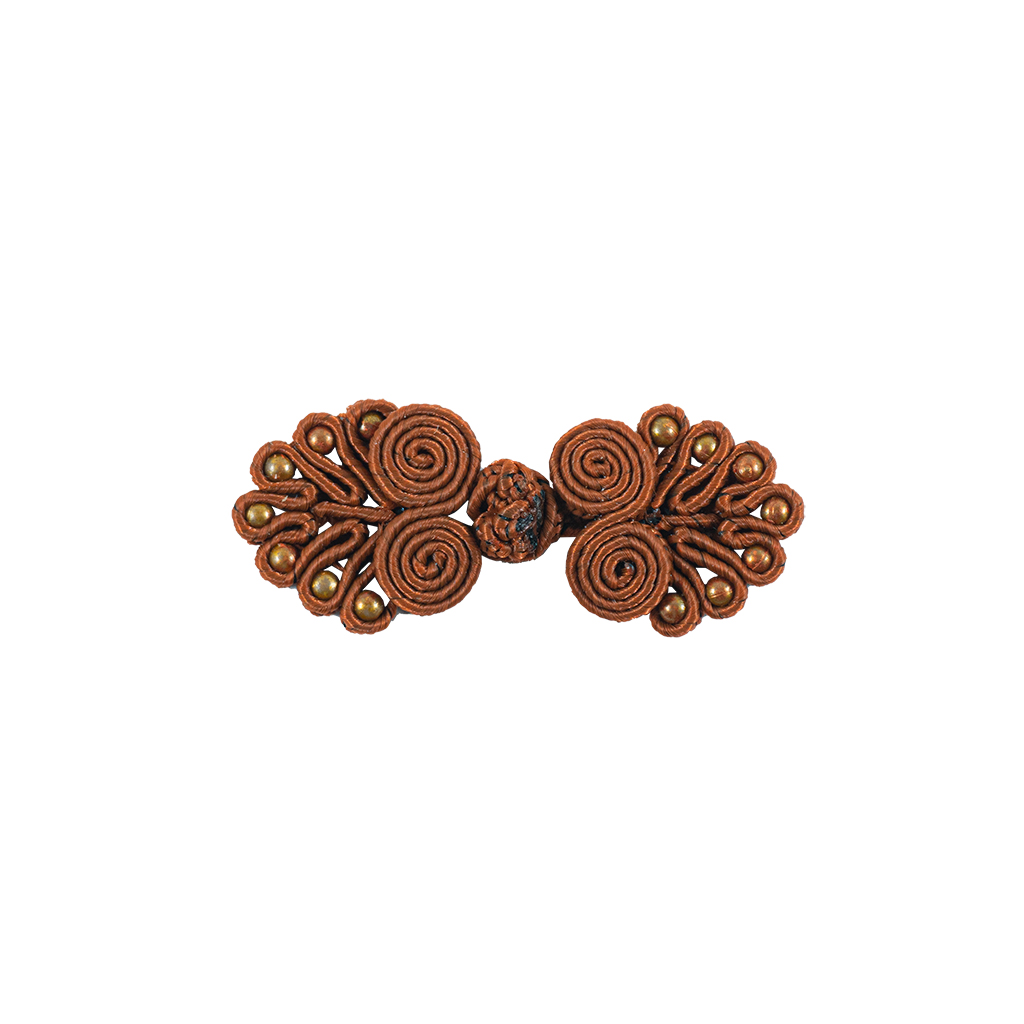 FRG21325FBR231.jpg FROG CHINESE BUTTON-BROWN - Image 1