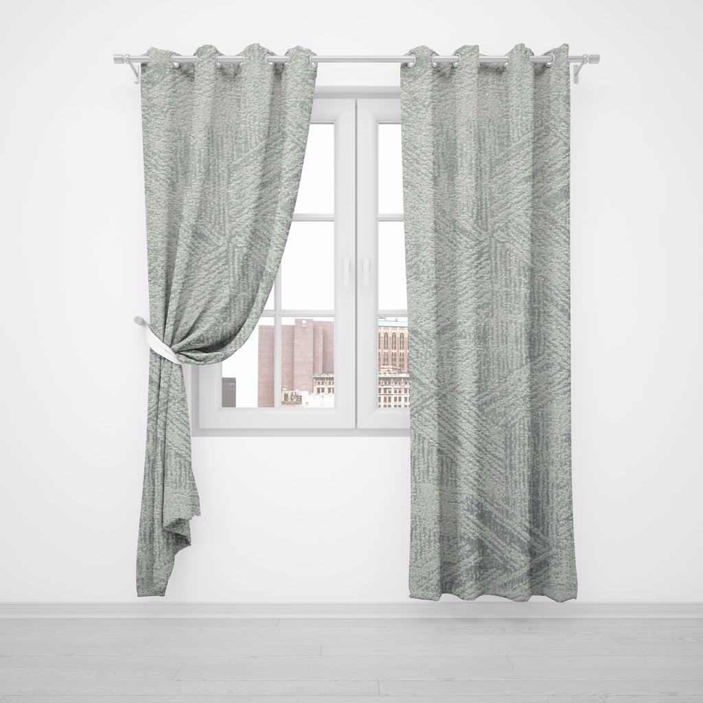 GET0205FC232.jpg 280CM MAZEY CURTAINING - TITANIUM - Image 2