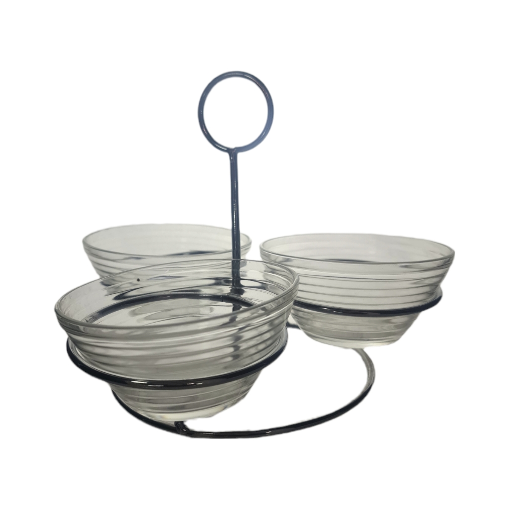 GL2547.jpg DISPLAY STAND 3 CHUTNEY BOWL - Image 1