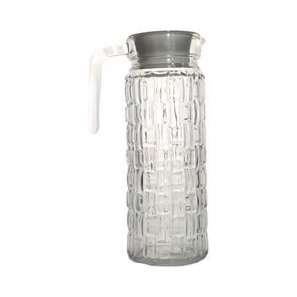 JUG 1LT GLASS CUBE PTTRN