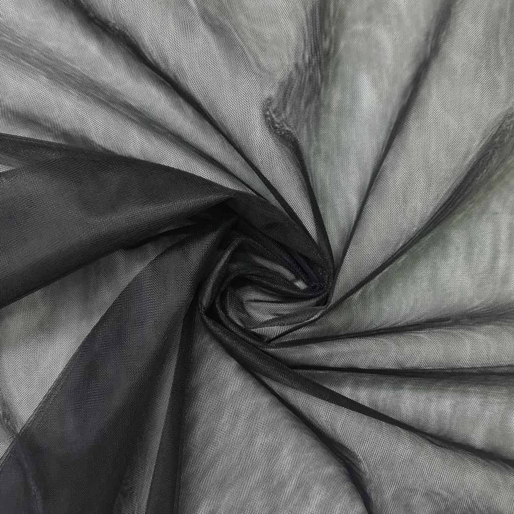 HAYAL5FBLACK231.jpg 300CM QLTY TURKISH POLYESTER HAYAL TULLE - BLACK - Image 1