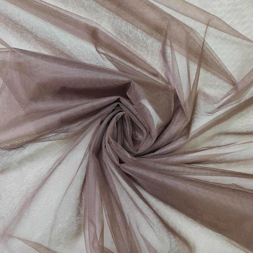 HAYAL5FBROWN231.jpg 300CM QLTY TURKISH POLYESTER HAYAL TULLE - BROWN - Image 1