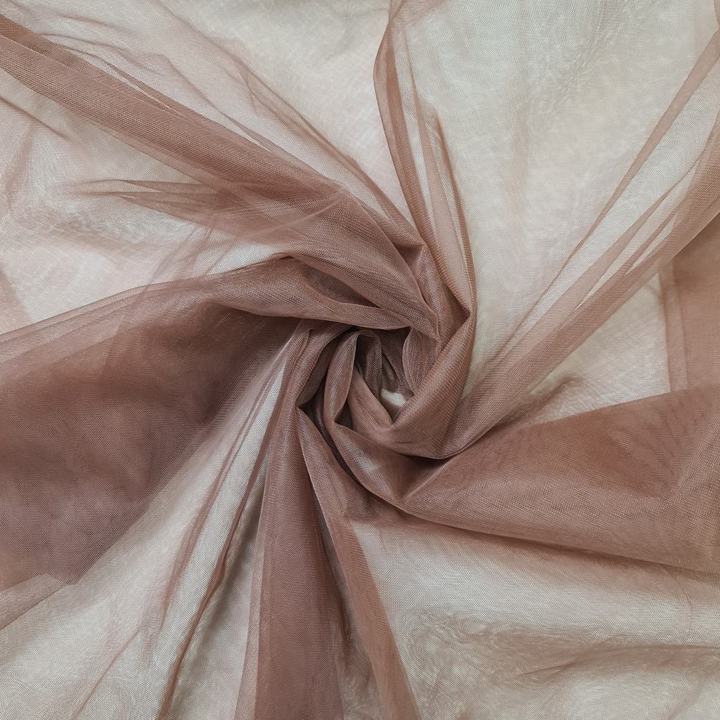 HAYAL5FCHOCOLATE20BROWN231.jpg 300CM QLTY TURKISH POLYESTER HAYAL TULLE - CHOCOLATE BROWN - Image 1