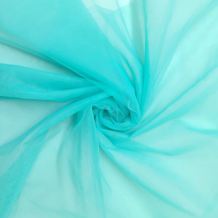 300CM QLTY TURKISH POLYESTER HAYAL TULLE - DUCK EGG - Image 1