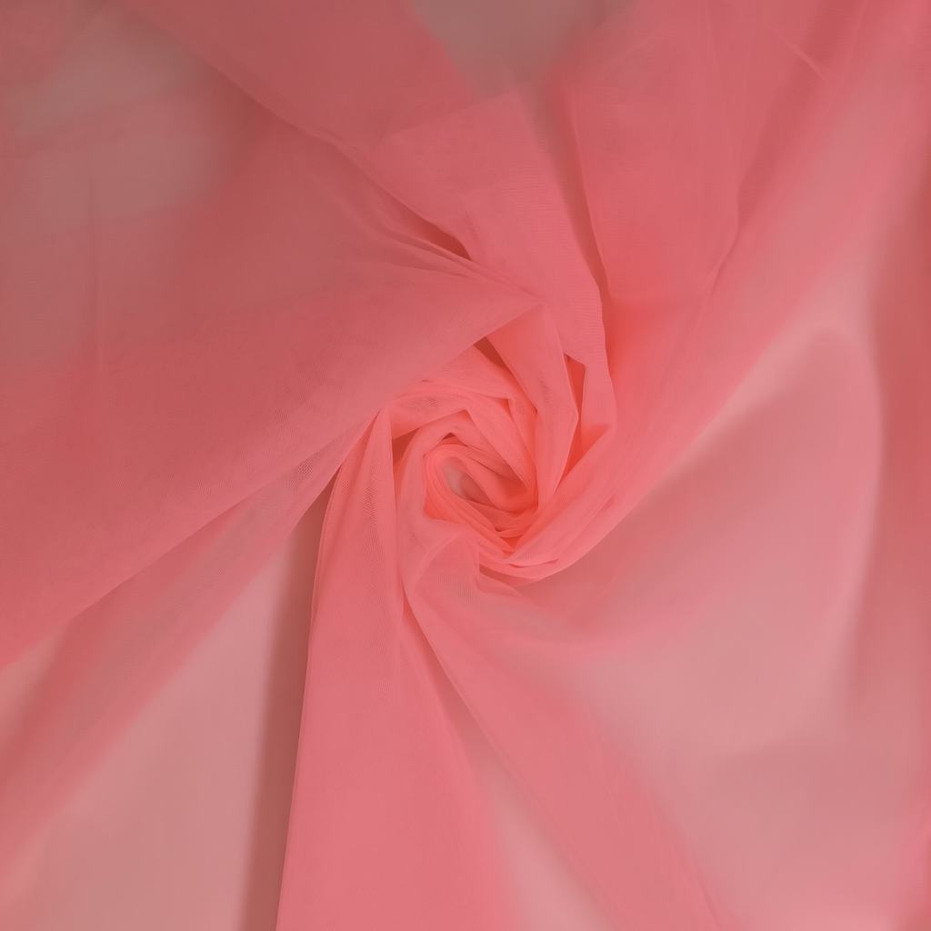 HAYAL5FNEON20PINK231.jpg 300CM QLTY TURKISH POLYESTER HAYAL TULLE - NEON PINK - Image 1