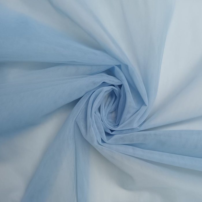 300CM QLTY TURKISH POLYESTER HAYAL TULLE - POWDER BLUE - Image 1