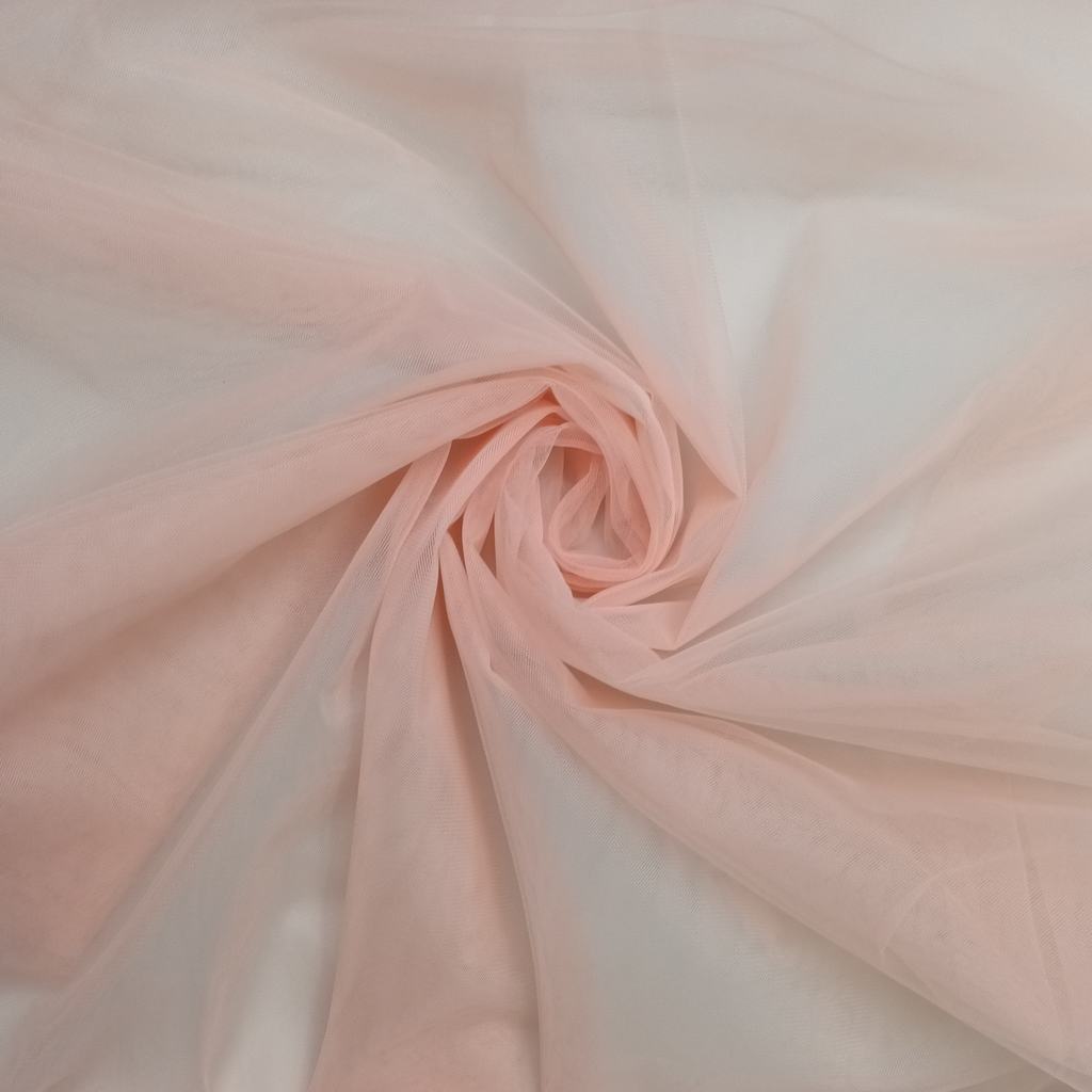 HAYAL5FROSE20PEACH231.jpg 300CM QLTY TURKISH POLYESTER HAYAL TULLE - ROSE PEACH - Image 1