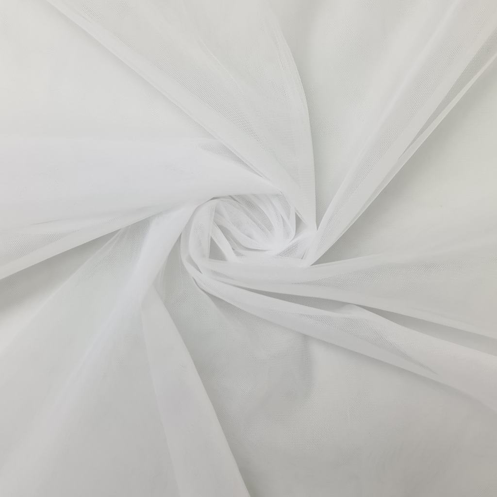 HAYAL5FWHITE231.jpg 300CM QLTY TURKISH POLYESTER HAYAL TULLE - WHITE - Image 1