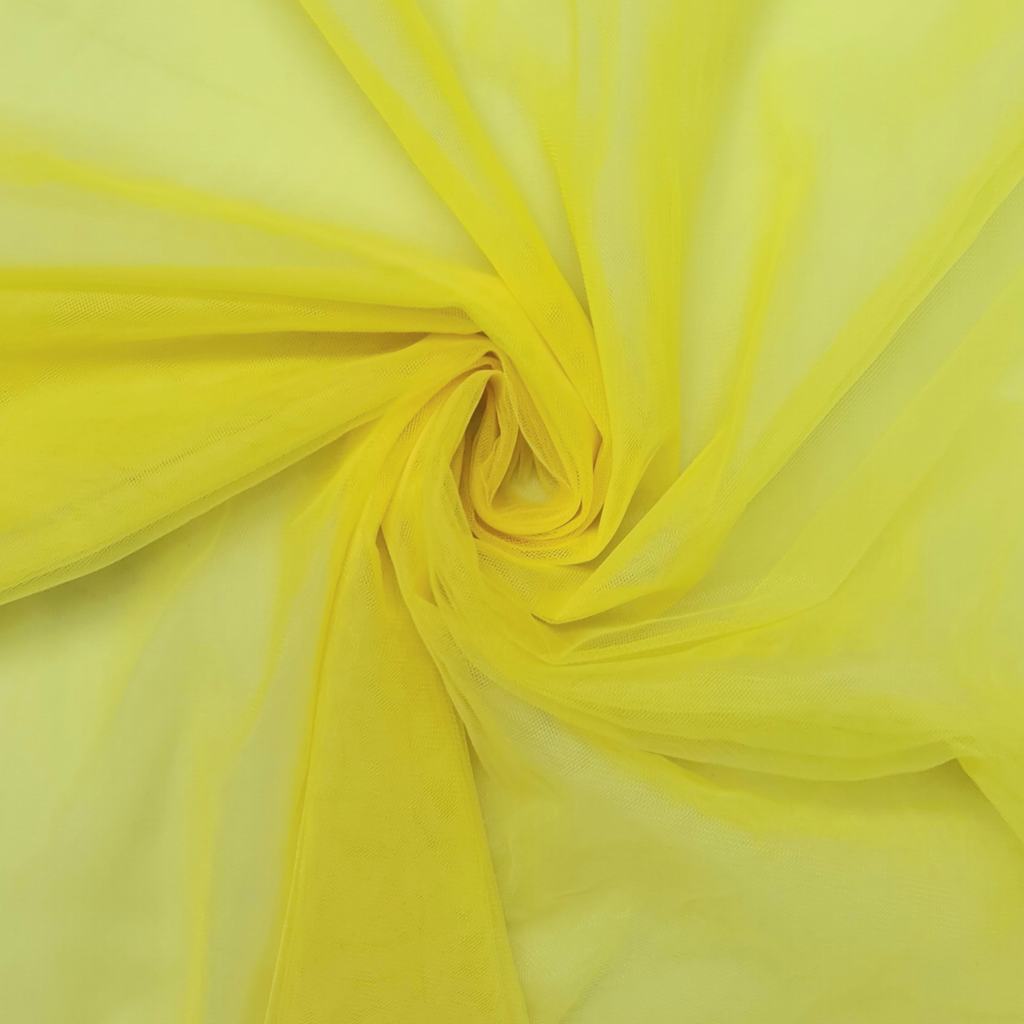 HAYAL5FYELLOW231.jpg 300CM QLTY TURKISH POLYESTER HAYAL TULLE - YELLOW - Image 1