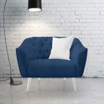 140CM HAZAN UPHOLSTERY FABRIC-NAVY - Image 2