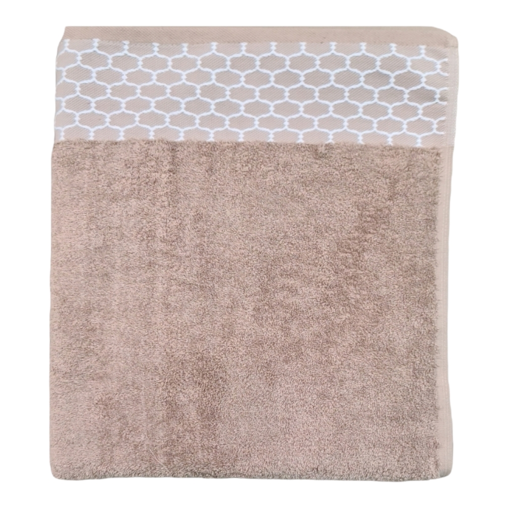 HCBS785FC.jpg HONEY COMB BATH SHEET CAMEL - Image 1