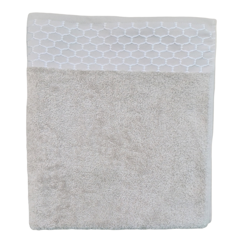 HCBS785FM.jpg HONEY COMB BATH SHEET MUSHROOM - Image 1