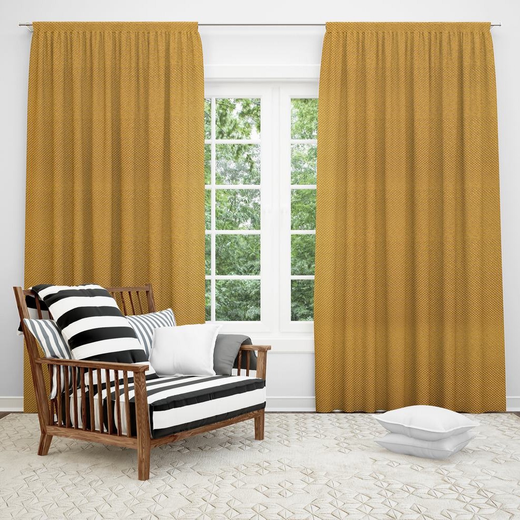 JF6565FMUSTARD232.jpg 280CM WOVEN BLOCKOUT FABRIC - MUSTARD - Image 2