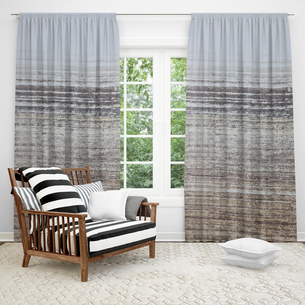 JSBF5FBROWN232.jpg PRINTED CURTAIN JAQUARD - BROWN - Image 2
