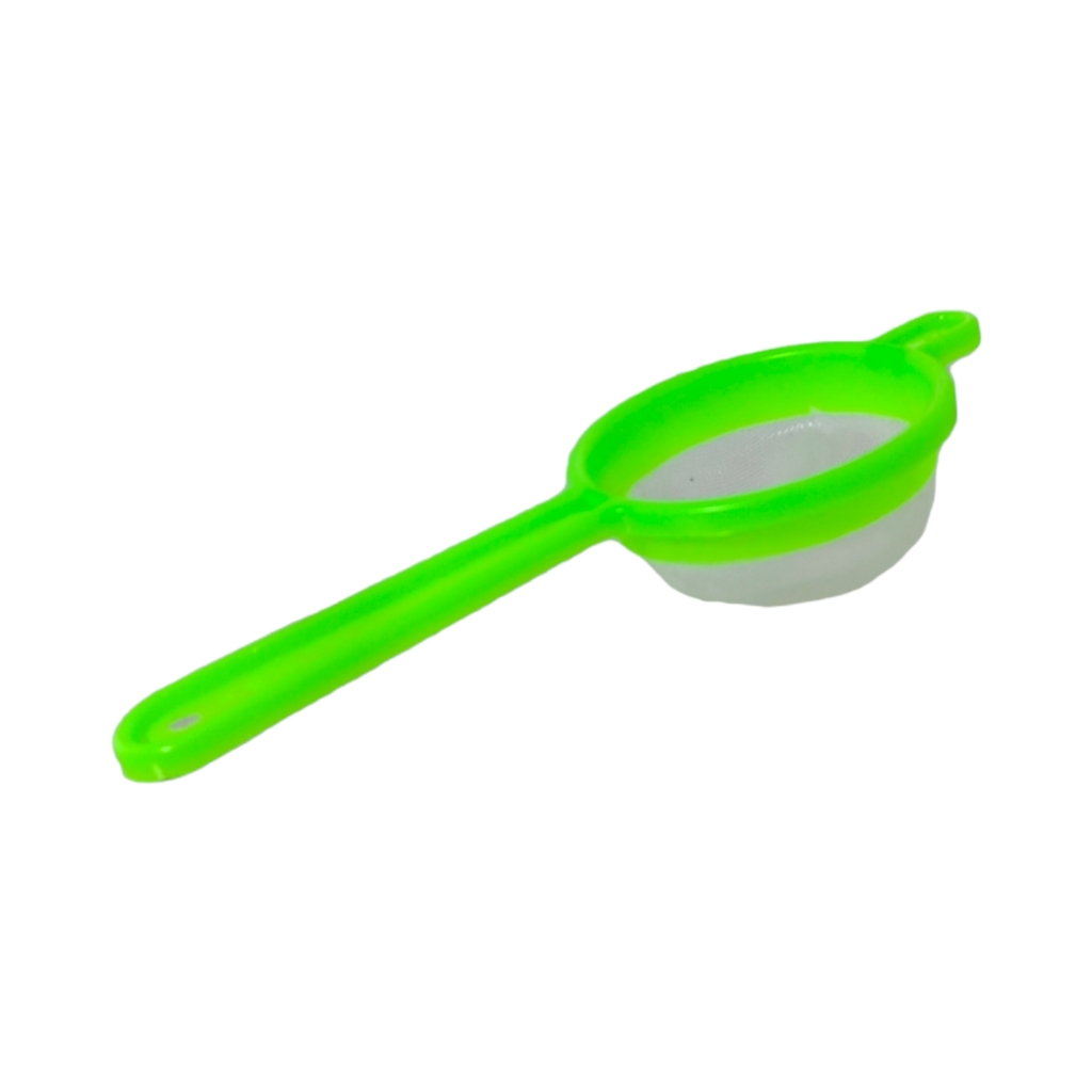 KI1825FGREEN.jpg 8CM PLASTIC TEA STRAINERS - GREEN - Image 1