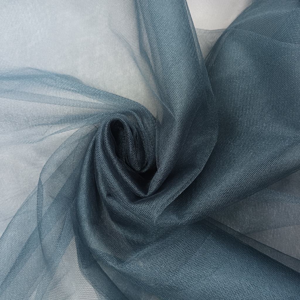 KRISTAL5FASH20BLUE.jpg 300CM QLTY TURKISH POLYESTER TULLE - ASH BLUE - Image 1