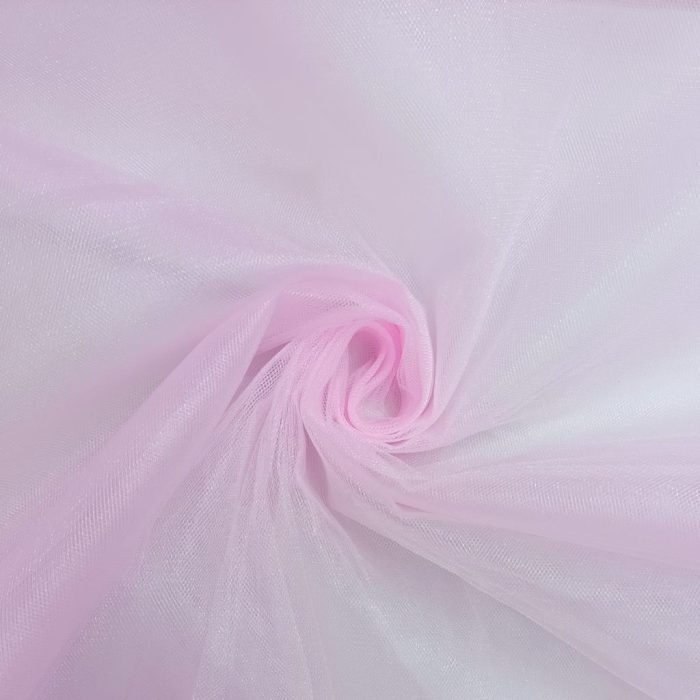 300CM QLTY TURKISH POLYESTER TULLE - BABY PINK - Image 1