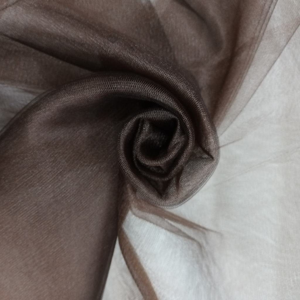 KRISTAL5FCHOCOLATE20BROWN.jpg 300CM QLTY TURKISH POLYESTER TULLE - CHOCOLATE BROWN - Image 1