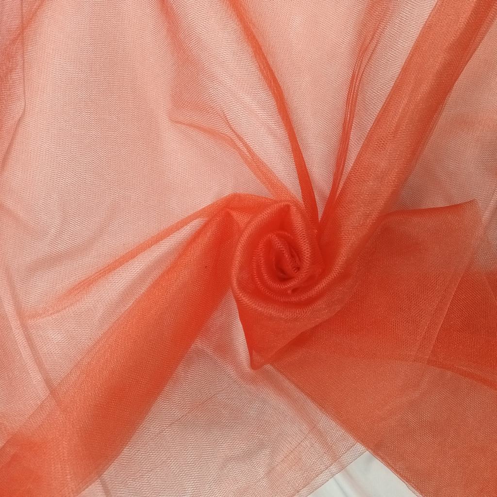 KRISTAL5FFLAME20ORANGE.jpg 300CM QLTY TURKISH POLYESTER TULLE - FLAME ORANGE - Image 1