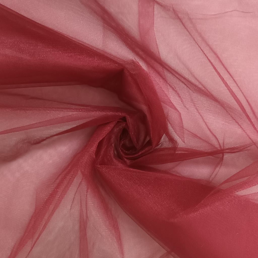KRISTAL5FMAROON231.jpg 300CM QLTY TURKISH POLYESTER TULLE - MAROON - Image 1