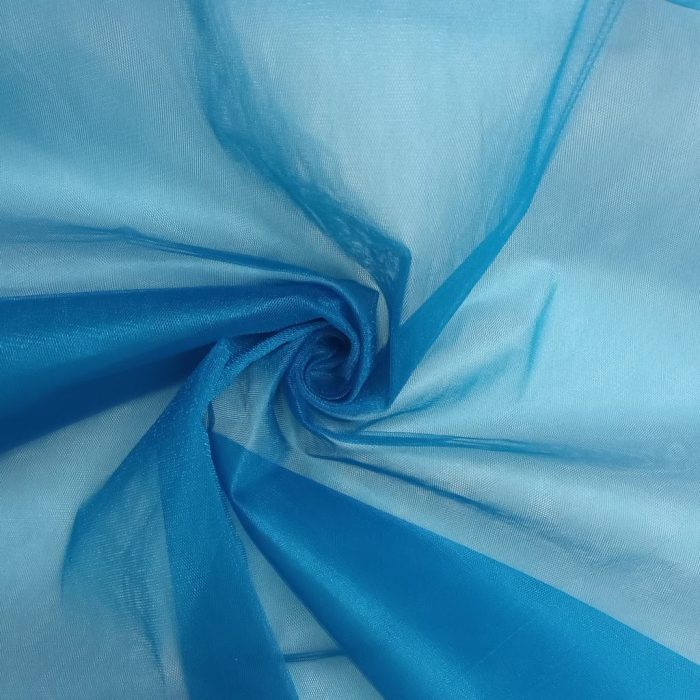 300CM QLTY TURKISH POLYESTER TULLE - MORROCAN BLUE - Image 1