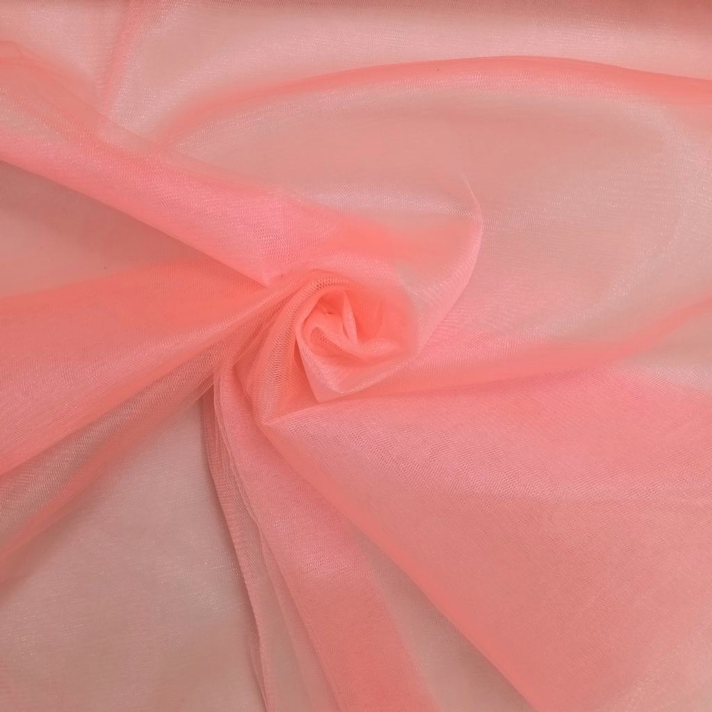 KRISTAL5FNEON20CORAL231.jpg 300CM QLTY TURKISH POLYESTER TULLE - NEON CORAL - Image 1