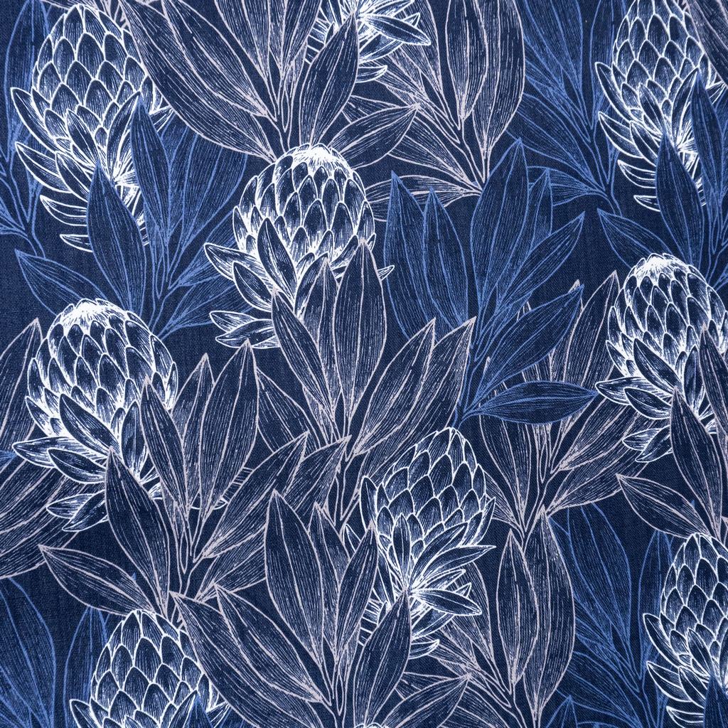 LC2DEDEN5F13231.jpg 140CM EDEN PROTEA FOREST NAVY LINEN - Image 1