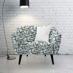 140CM EDEN CUBIST GREEN SLUB VELVET - Image 2
