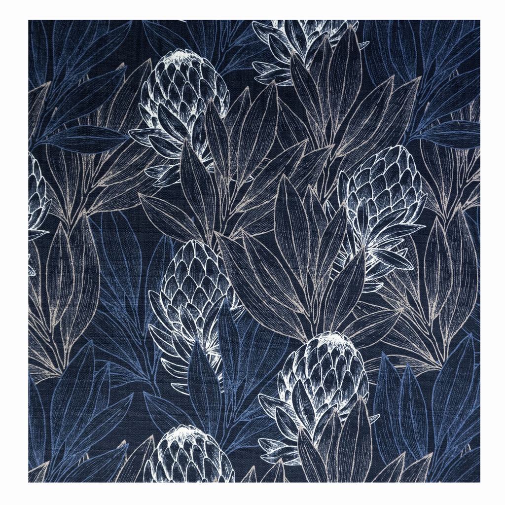 LC2DSG5F3231.jpg 140CM SECRECT GARDEN LINEN PROTEA FOREST NAVY - Image 1
