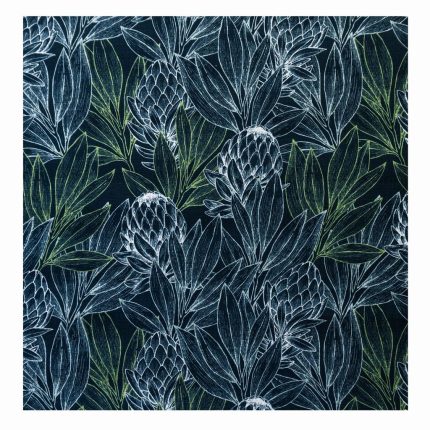 140CM SECRECT GARDEN LINEN PROTEA FOREST TEAL