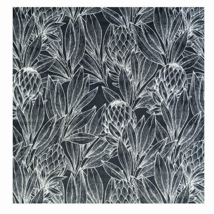 140CM SECRECT GARDEN LINEN PROTEA FOREST CHARCOAL - Image 1