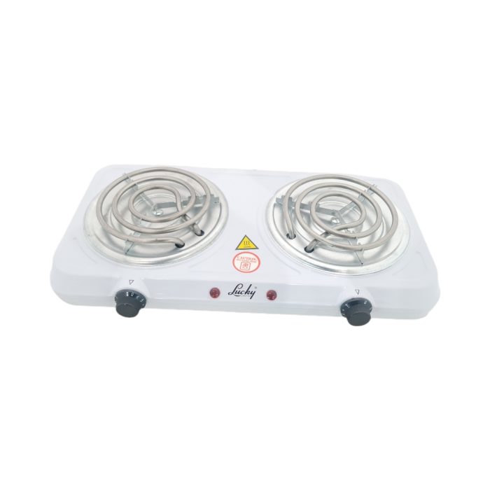 2000W DBL HOTPLATE DOUBLE ADJ TEMPERATURE WHITE - Image 1