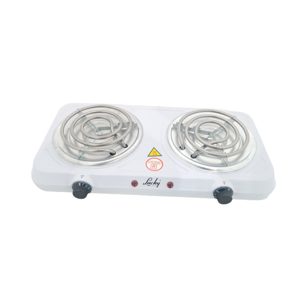 LHP22WC.jpg 2000W DBL HOTPLATE DOUBLE ADJ TEMPERATURE WHITE - Image 1