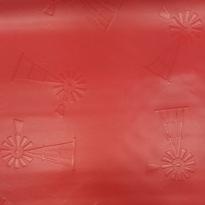 140CM EMBOSSED VINYL - RED - Image 1