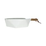 SERVING PORCELAIN DISH WITH WOODEN HANDLE - Image 2