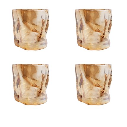 CRYSTAL GLASS 4PC GOLD