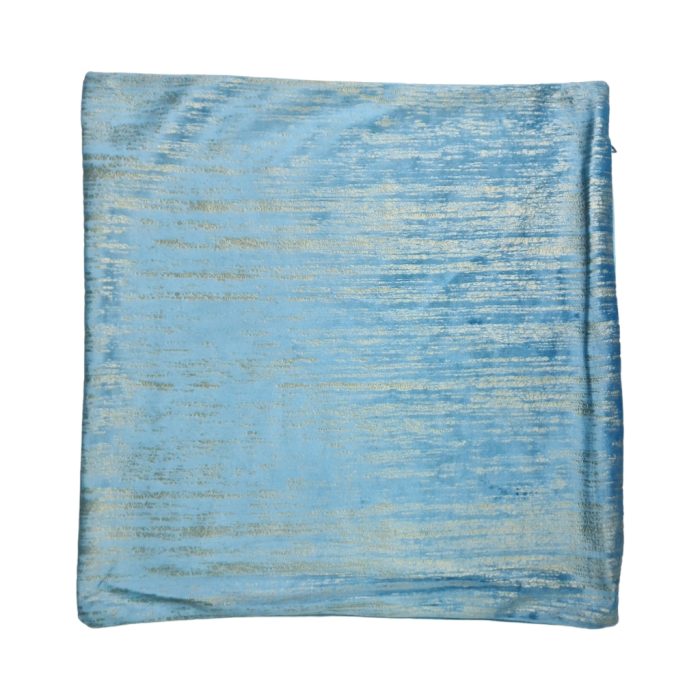 CUSHION COVER SUEDE PRINT TEAL - Image 1