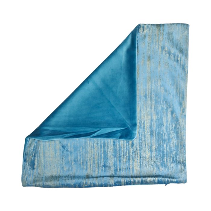 CUSHION COVER SUEDE PRINT TEAL - Image 2
