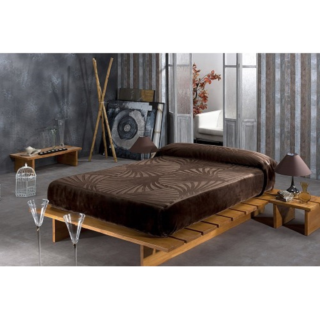 MCMBK5FMA.jpg MORA CASA MODERNA KING BLANKET 240X260-MARRON(BROWN) - Image 1