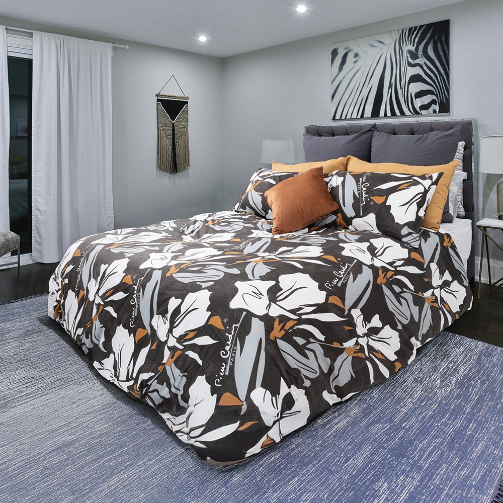 MFDCD5FDAMALI20FLORAL231.jpg MICROFIBER DUVET COVER DOUBLE -DAMALI FLORAL - Image 1