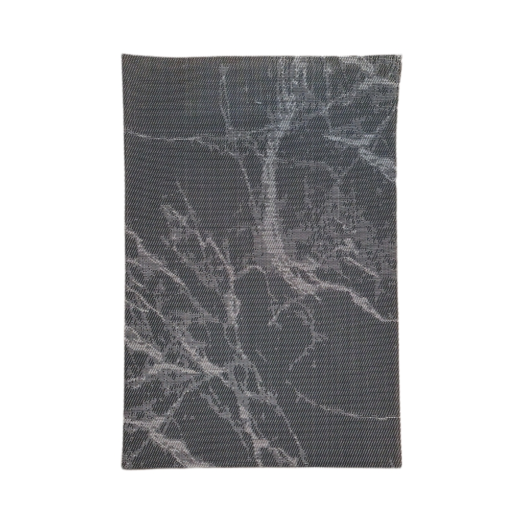 MM2DPM5F8.jpg PLACEMAT WITH PRINT DARK GREY 24468 - Image 1