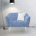 140CM PRINTED VINYL-NAVY - Image 2