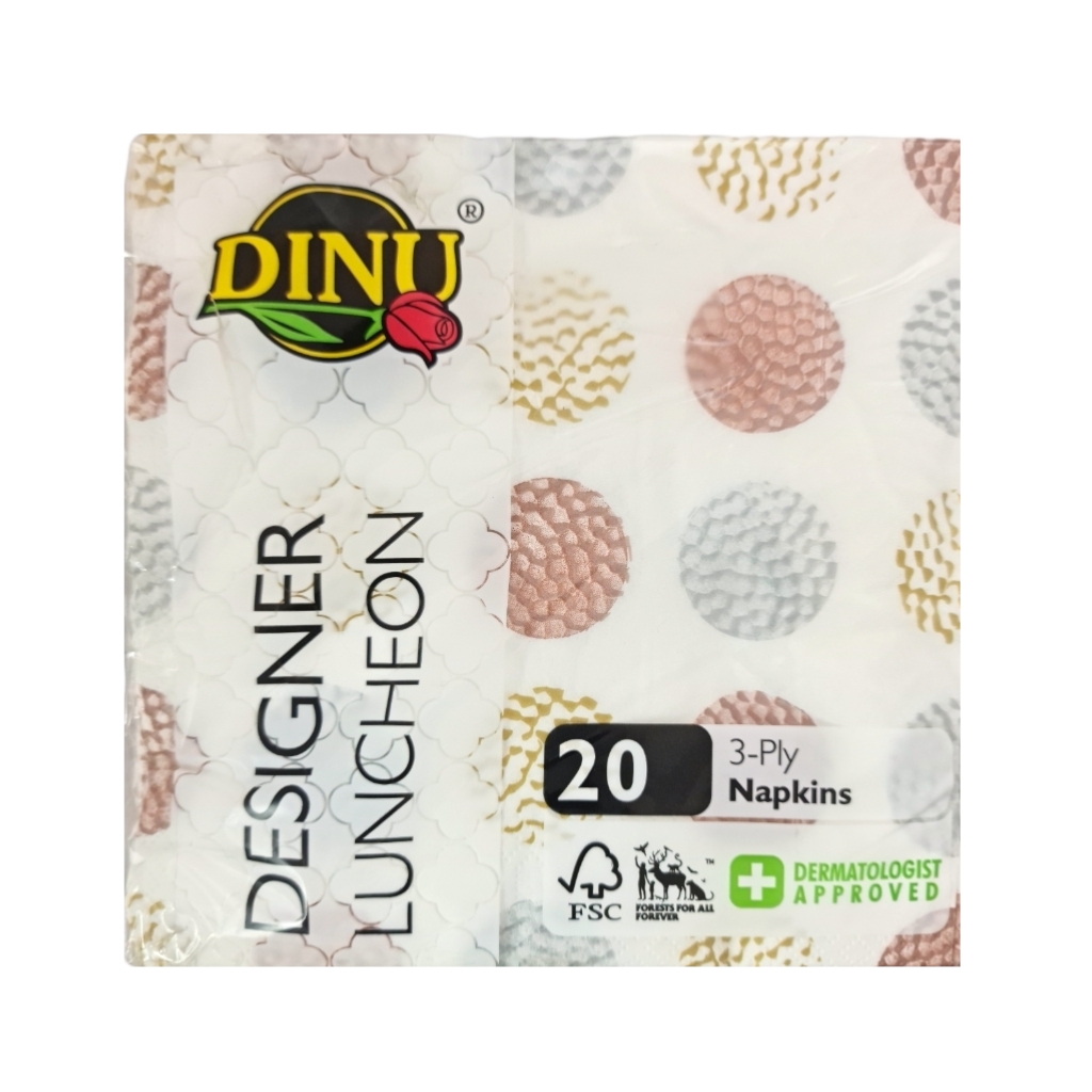 MS2DPRS5F11.jpg PRINTED SERVIETTES POLKA DOTS - Image 1
