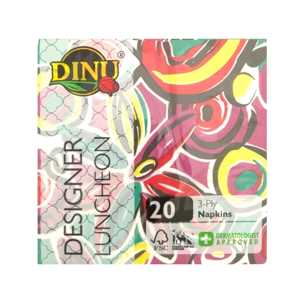 MS2DPRS5F13.jpg PRINTED SERVIETTES FANTACY FLOWER - Image 1