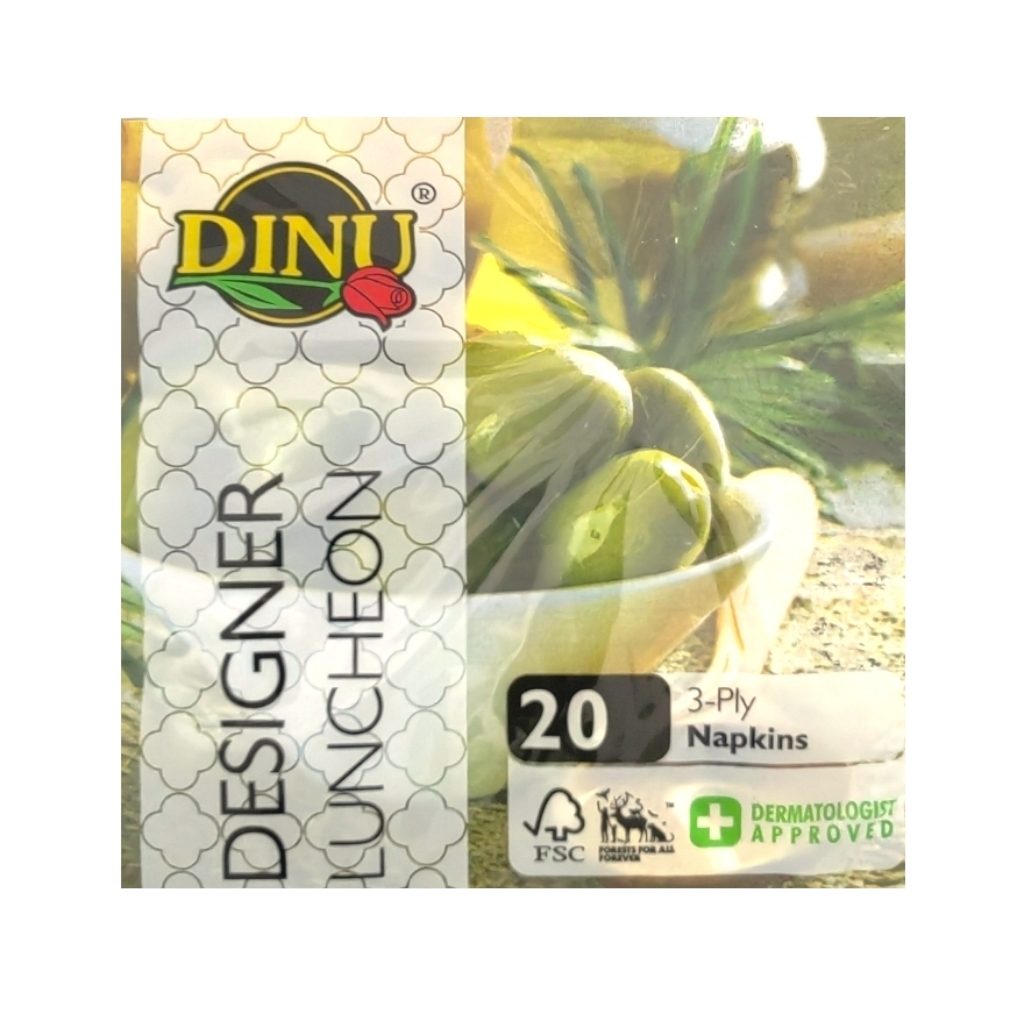 MS2DPRS5F16.jpg PRINTED SERVIETTES OLIVES - Image 1