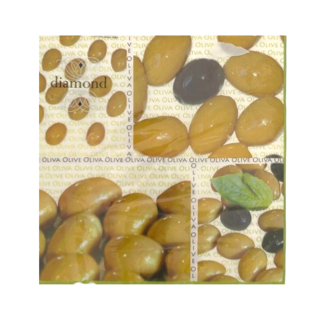 MS2DPRS5F23.jpg PRINTED SERVIETTES OLIVA - Image 1