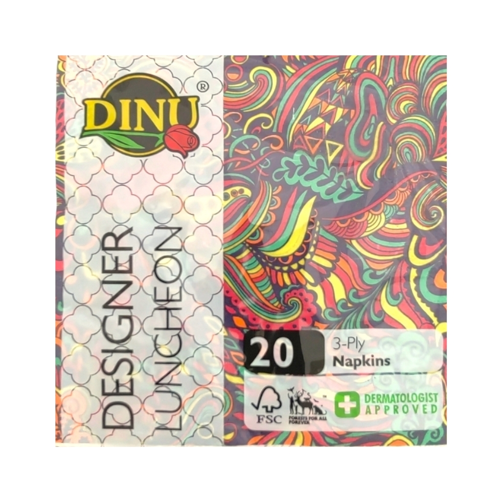 MS2DPRS5F7.jpg PRINTED SERVIETTES FUNKY TWIRL - Image 1