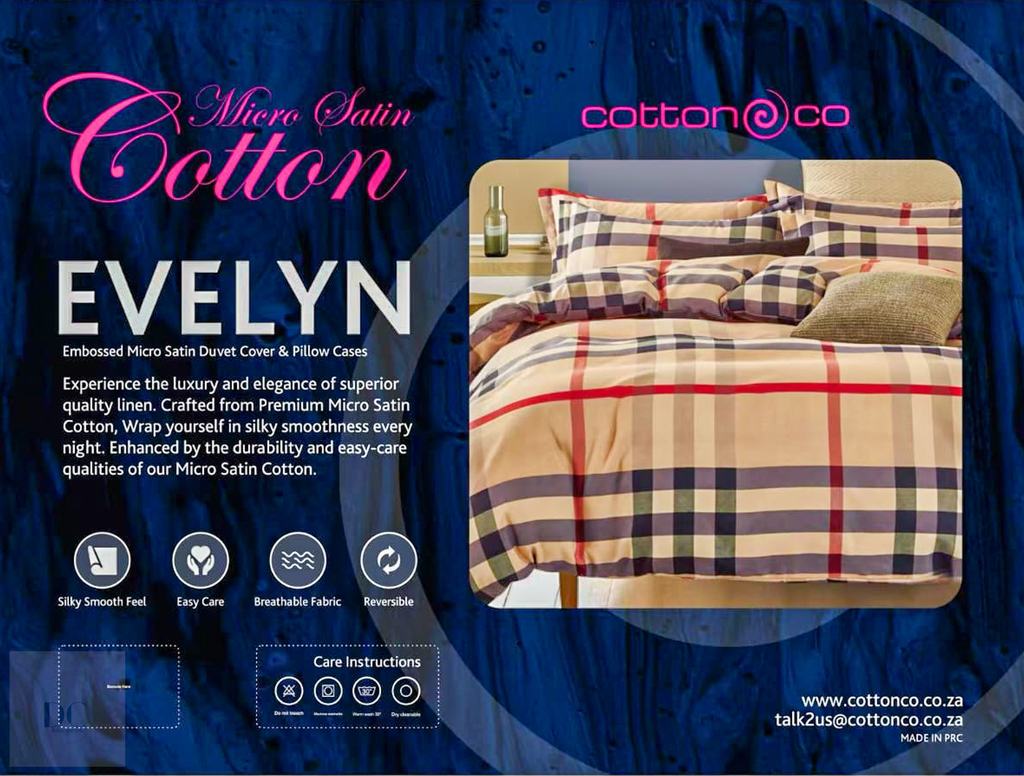 MSKDC5FEV231.jpg MICRO SATIN DUVET COVER KING - EVELYN - Image 1