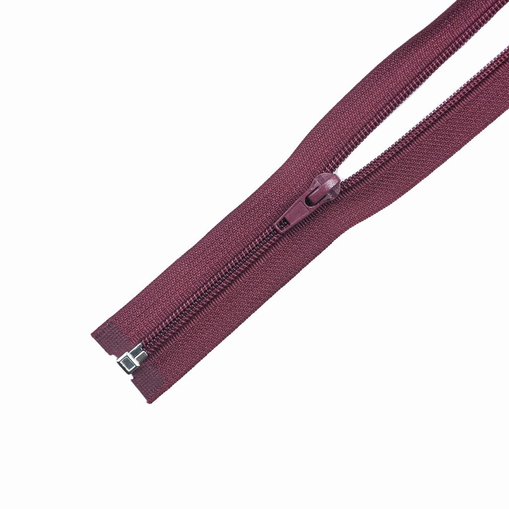 OEZ605FM231.jpg 60CM OPEN END ZIP - MAROON - (9) - Image 1