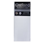 OXFORD 144 DOUBLE FITTED SHEET - WHITE